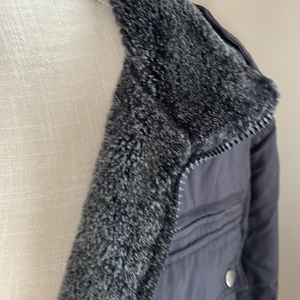 Mens Marc Anthony fur collar coat - Picture 3 of 5
